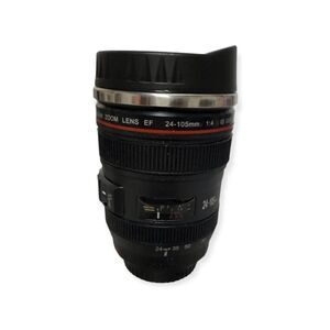 Camera Lens Cup 24-105 Coffee Travel Mug  Stainless Steel Thermos Leak-Proof Lid
